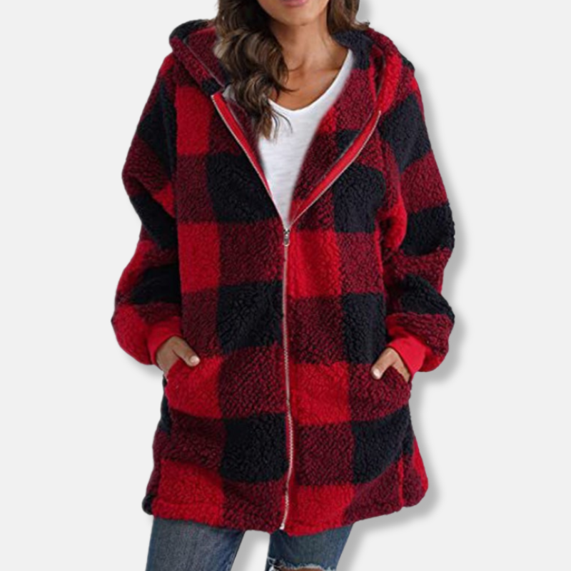 R&B | Hoodie Oversized Fit Weiches Strickmaterial Reißverschluss Längeres Modell Lässig