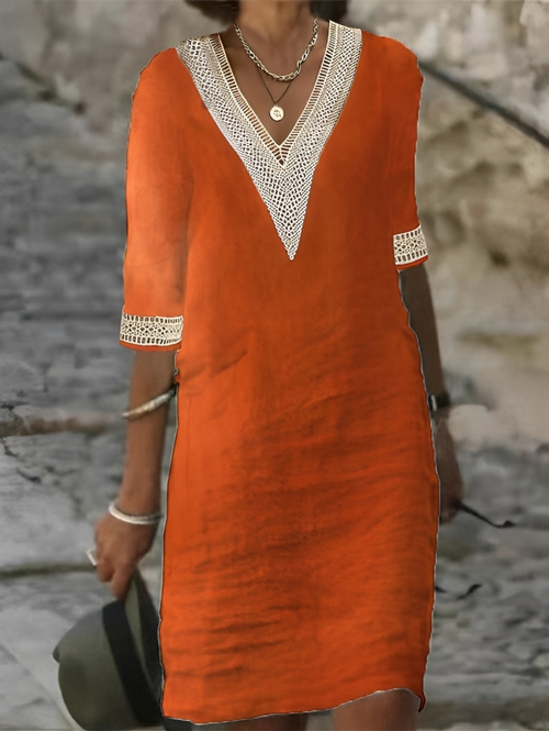 Damen Baumwoll-Kleid: Lässig & Bequem