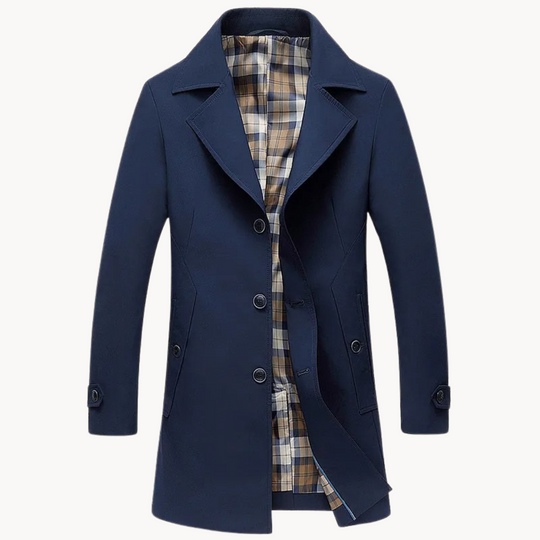 R&B | Strapazierfähiger Winddichter Herren-Trenchcoat mit Design