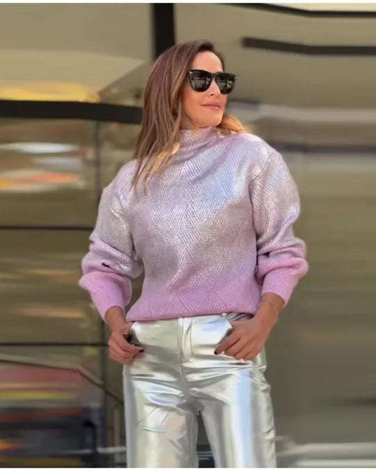 R&B | Funkelnder Gradient Strickpullover