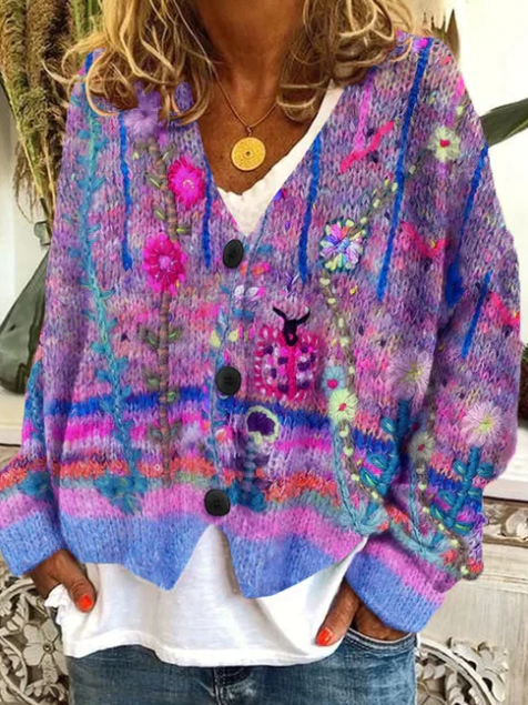 Retro-Strickjacke für Damen