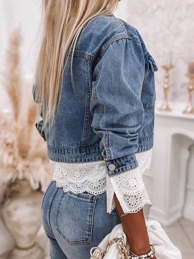 R&B | Blau Patchwork Denim Outerwear