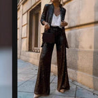 R&B | Trendiges Design High-Waist-Paillettenanzug