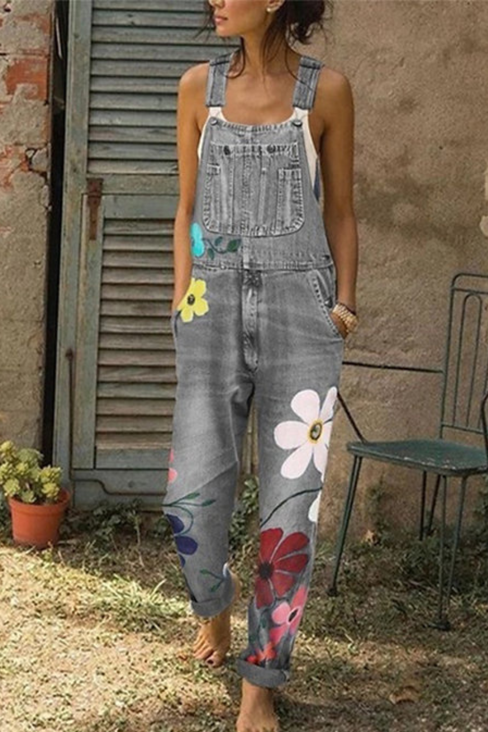 R&B | Ärmelloser Denim-Overall