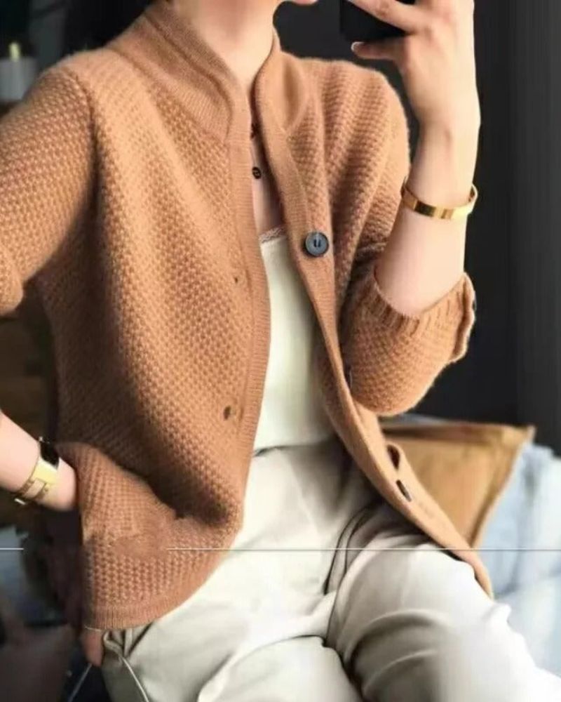 R&B | Damen Woll Dicke Sweaterjacke