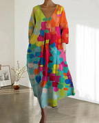 R&B | Bunt Gedrucktes Sommerkleid für Frauen