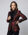R&B | Satin Jacquard Blazer Mit Paisley Muster