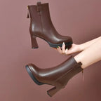 R&B | Damen Stylische Spitzzehen High Heel Stiefel