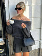 R&B | Off-Shoulder Damen Strickpullover