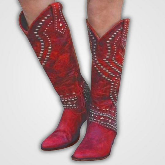 R&B | Lange Stiefel mit Nieten-Design