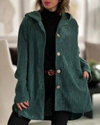 R&B | Damen Freizeit Cordjacke Mit Kapuze