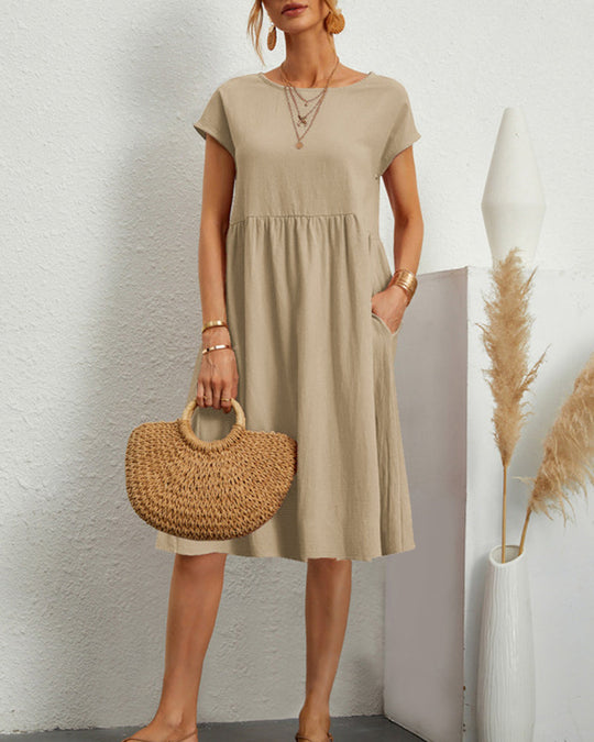 R&B Kleid mit Rundhalsausschnitt