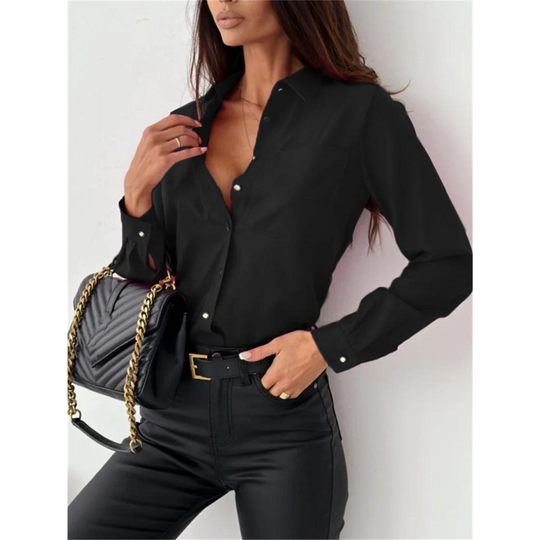 Els | Lässige Bluse mit langen Ärmeln