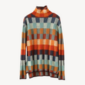 R&B | Mehrfarbiger Karierten Strickpullover Damen