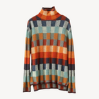 R&B | Mehrfarbiger Karierten Strickpullover Damen