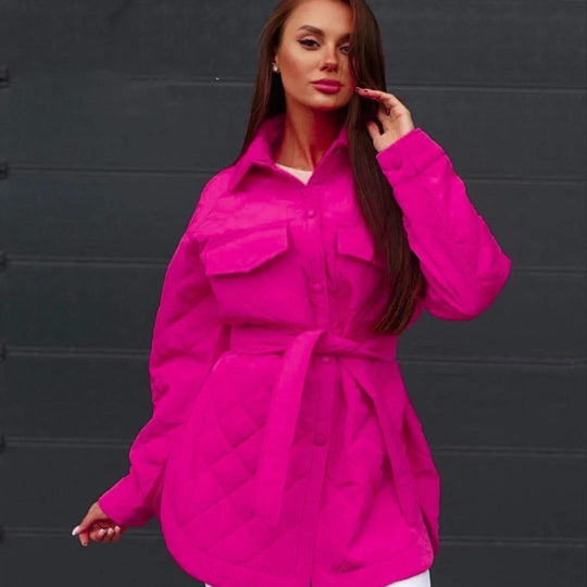 R&B | Klassische gesteppte Jacke mit Druckknöpfen