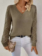 R&B | Eleganter und Bequemer V-Ausschnitt Strickpullover für Frauen