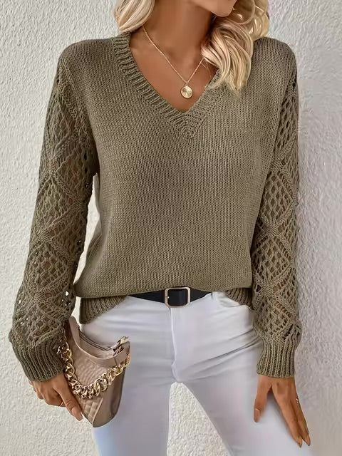 R&B | Eleganter und Bequemer V-Ausschnitt Strickpullover für Frauen