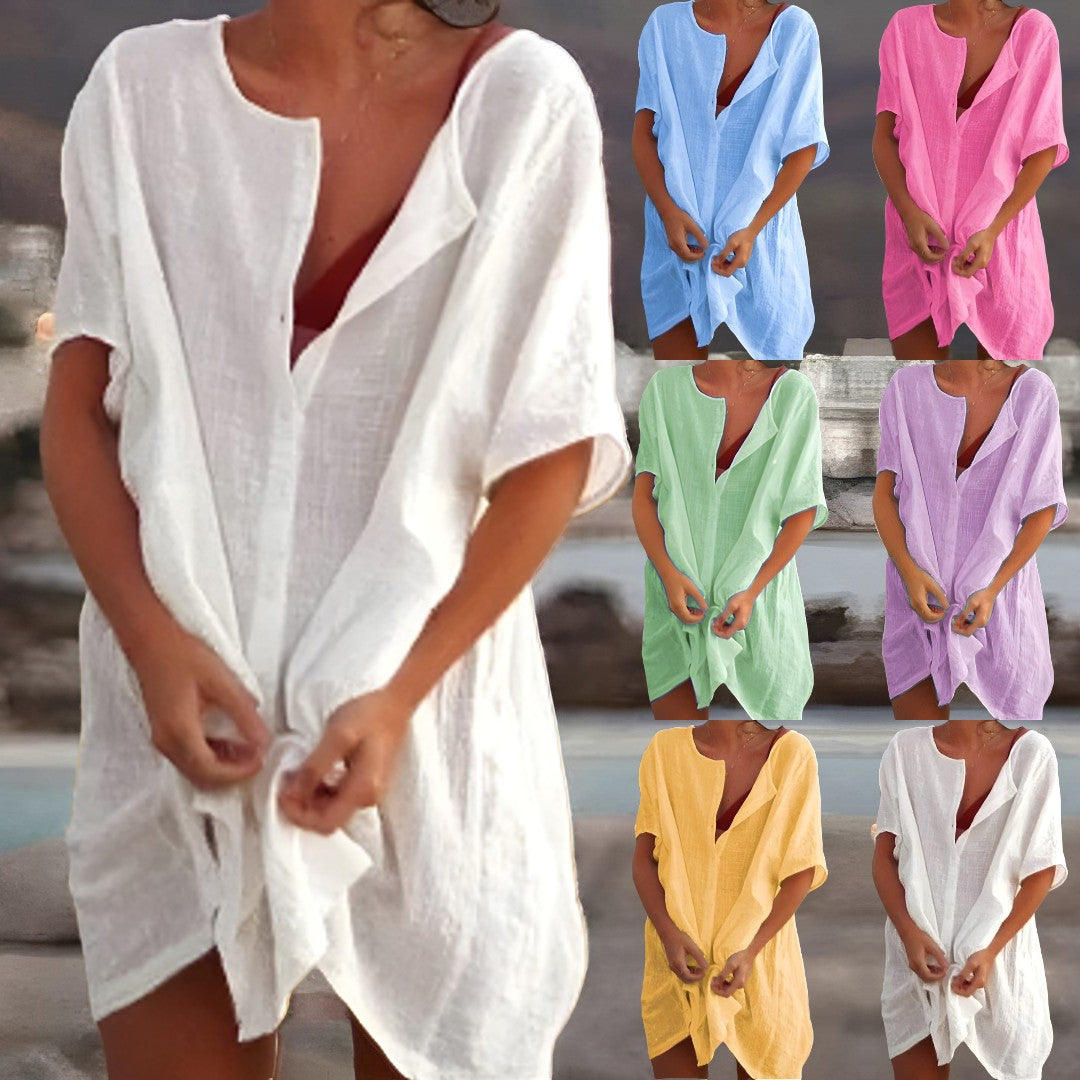 Luftiges Baumwoll-Sommerkleid