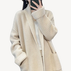 R&B | Damen Lange Strickcardigan Pullover