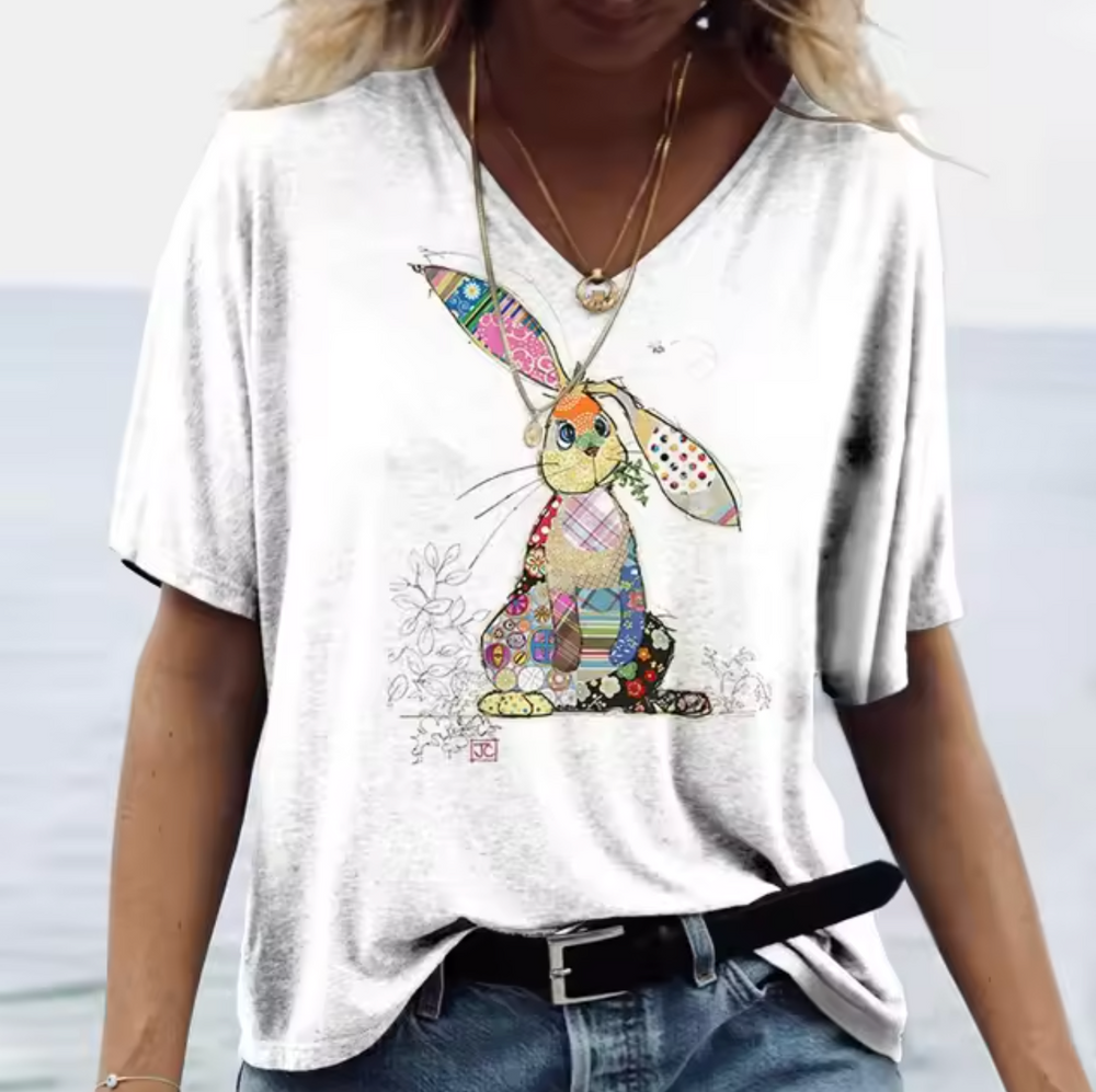 R&B | Weiße T-Shirts mit Hasenmotiven