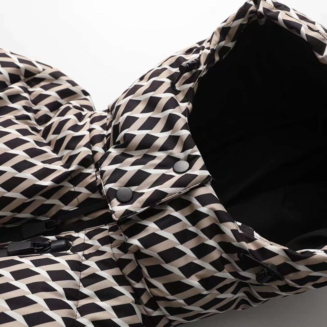 R&B | Damen Kapuzen Gürteltaschen Steppjacke