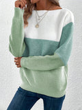 R&B | Eleganter Damenpullover mit Dreifarbigen Streifen