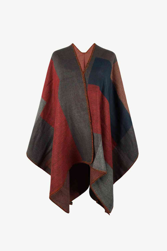 R&B | Poncho Mit Offenem Design Und Satten Farbtönen