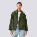 R&B | Schicke kurze Wolljacke mit Reverskragen für Damen