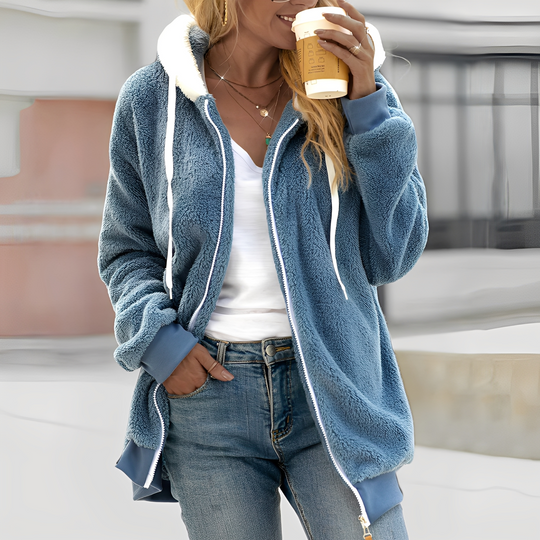 R&B | Damen Kapuzen-Fleecejacke für Wohlgefühl