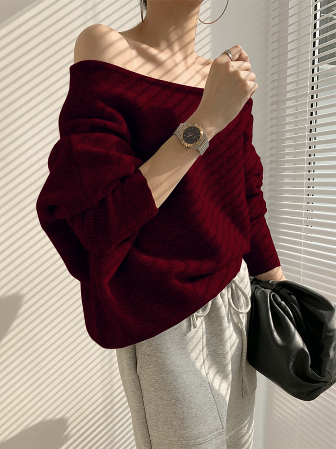R&B | Pullover Asymmetrisch für Damen Warm