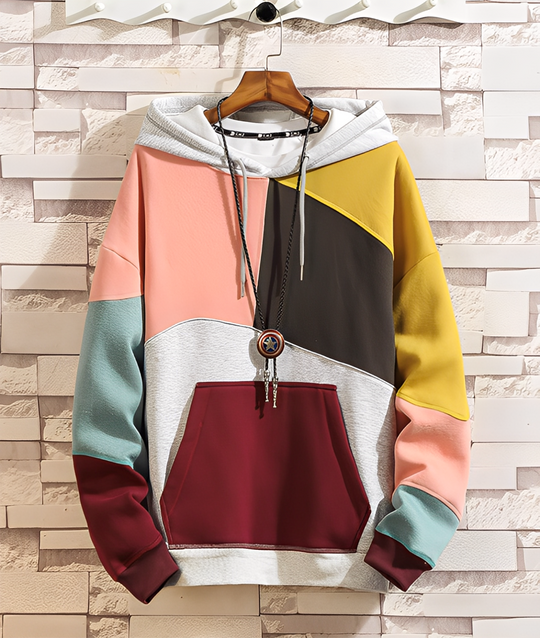 R&B | Farbiger, Lockere Hoodie für Männer