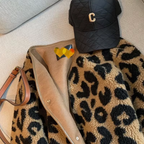 R&B | Stylische Leopardenmuster Fleecejacke