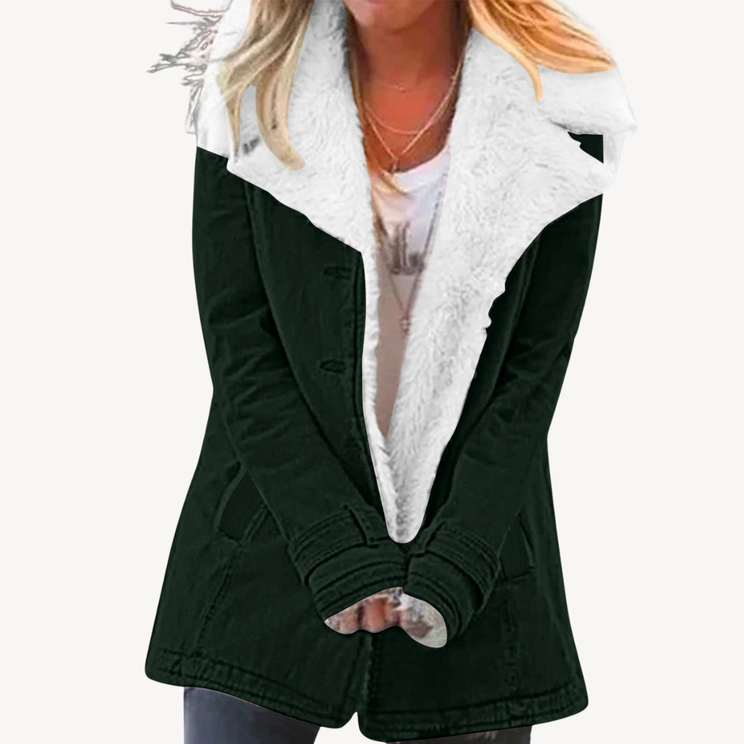 R&B | Damen Sherpa Gefütterte Denimjacke