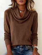 R&B | Langärmeliger Pullover mit Plüschkragen