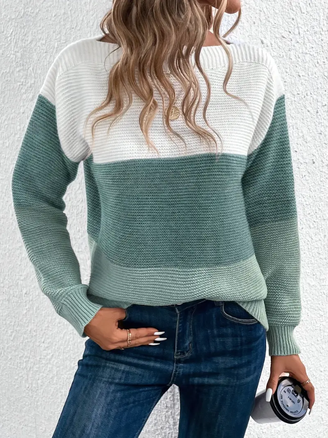 R&B | Eleganter Langarm Pullover mit Fallenden Schultern