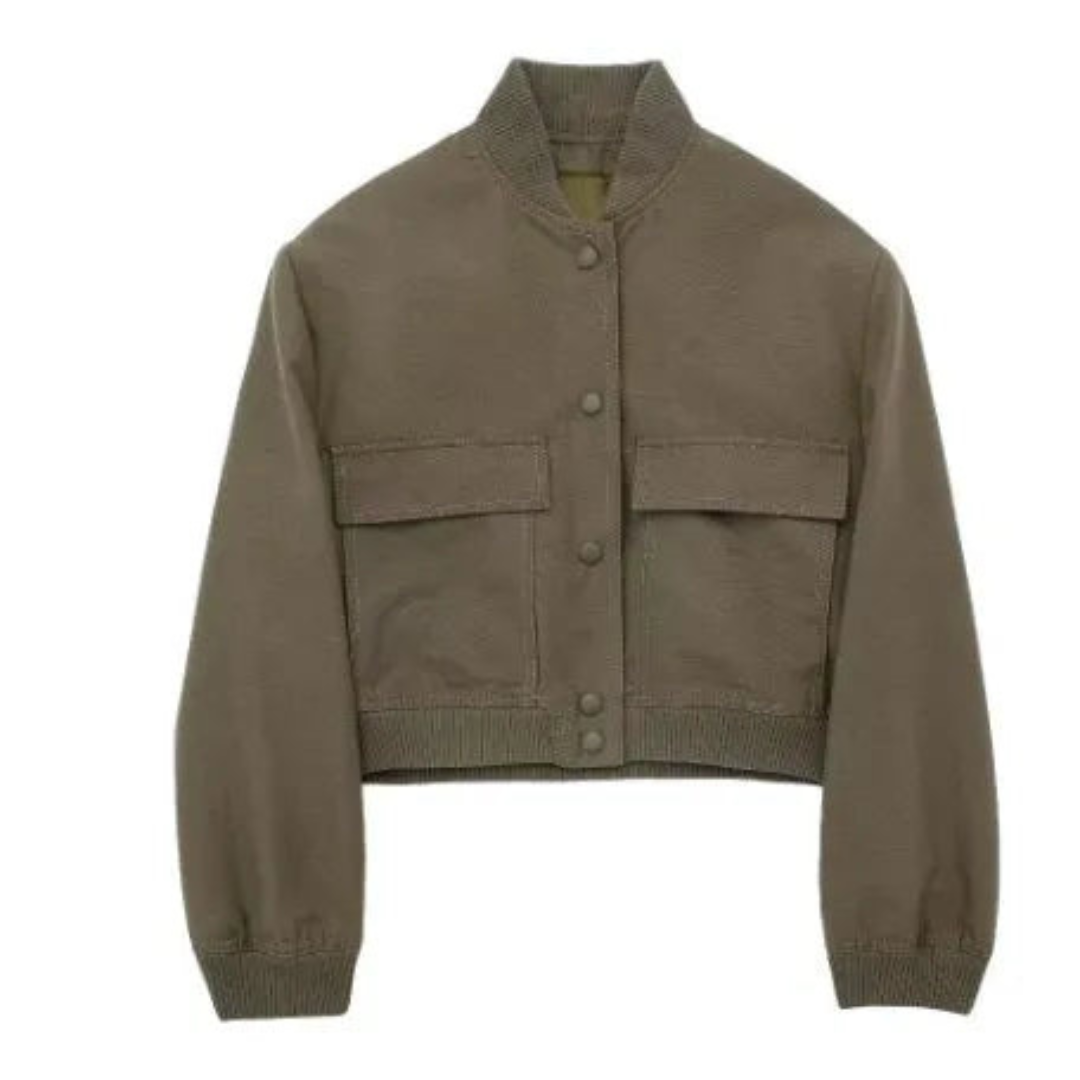 R&B | Kurze Jacke mit Rundhalsausschnitt für Frauen