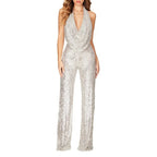 Damen eleganter Glitzer-Jumpsuit R&B
