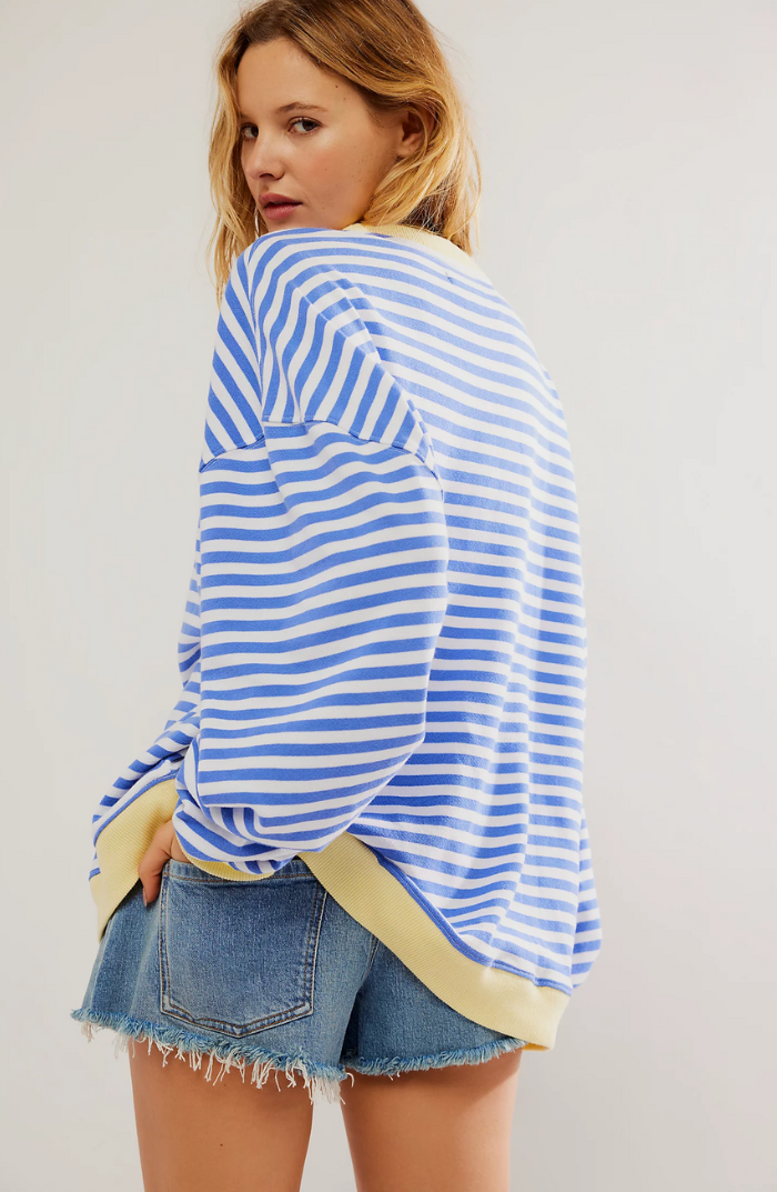 R&B | Oversized Gestreiftes Damen Sweatshirt
