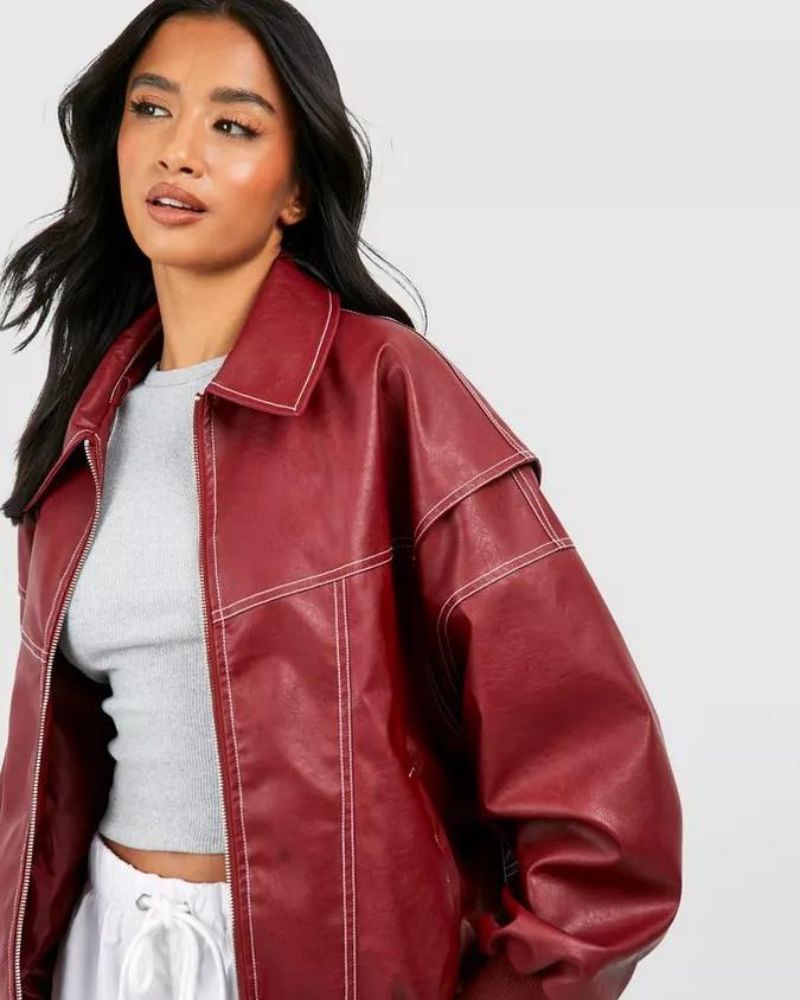 R&B | Schicke Lederbomberjacke für Damen Khalil