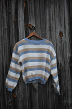 R&B | Bequemer gestreifter Strickpullover ideal für den Winter
