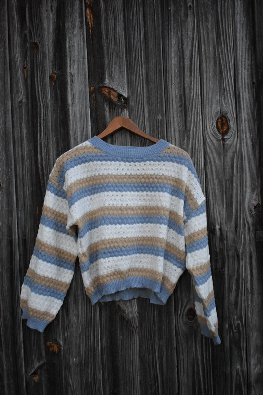 R&B | Bequemer gestreifter Strickpullover ideal für den Winter