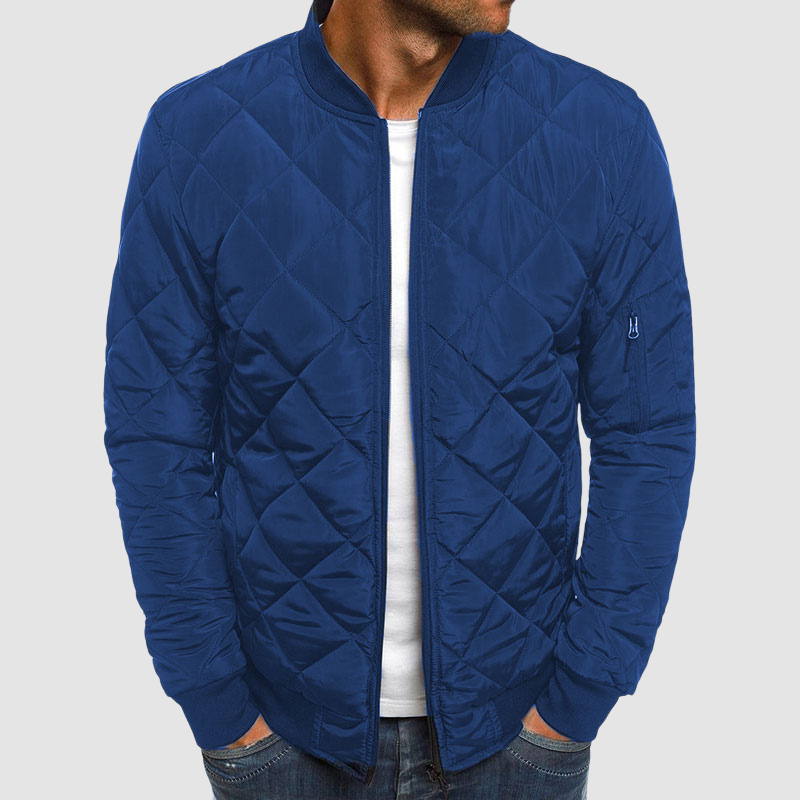 R&B | Herren Bomber Steppjacke - Reißverschluss vorne & Taschen an den Ärmeln