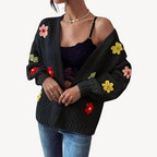 R&B | Floral Bestickter Cardigan für Damen
