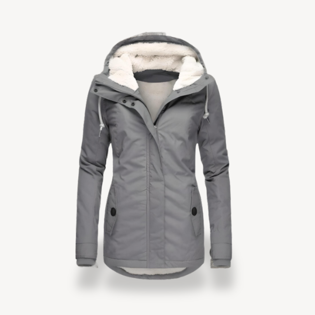 R&B | Damen Wasserdichte Winterjacke mit Kapuze
