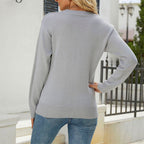 R&B | Herz Strickpullover mit Karos Acryl Stilvoll, Bequem