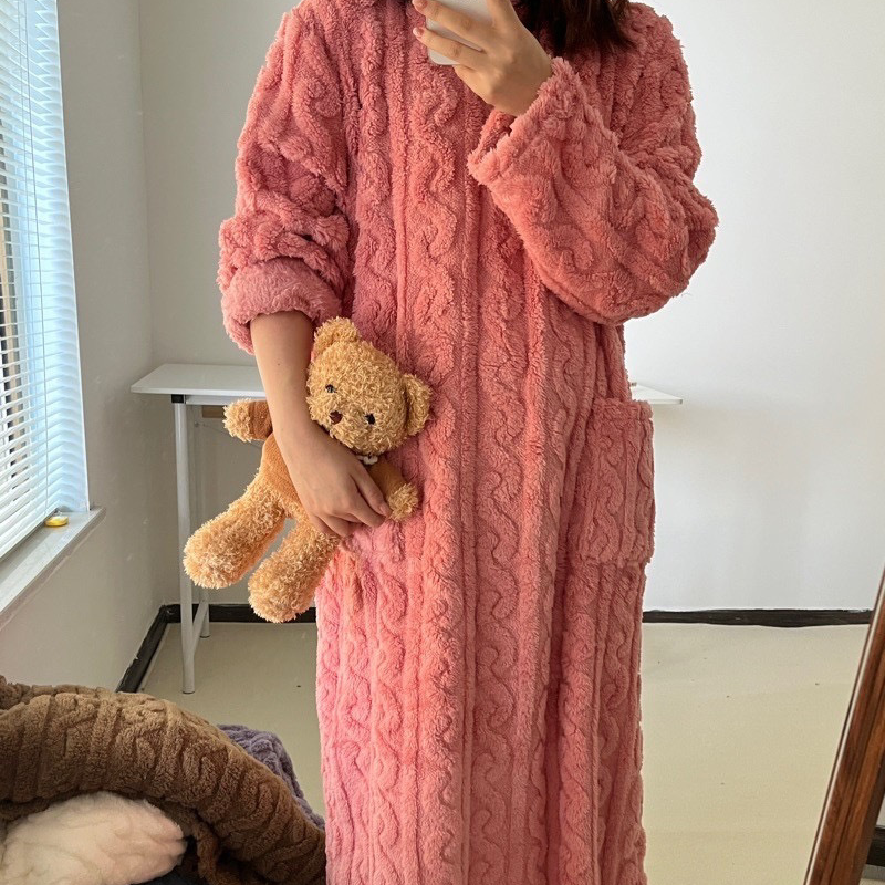 R&B | Winter korallen Samt-Homewear