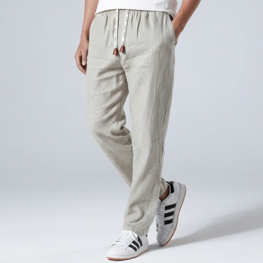 Unisex Minimalistische Leinenhose