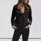 R&B | Kurze Wildlederjacke für Frauen mit Elegantem Kragen
