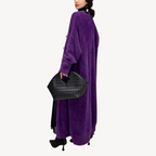 R&B | Damen Langer Lila Flauschiger Mantel